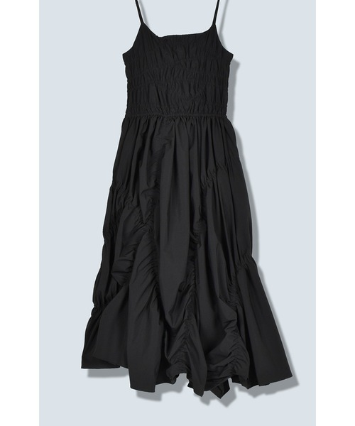 OMMO（オーエムエムオー） ワンピース IRREGULAR SHIRRING CAMI OP