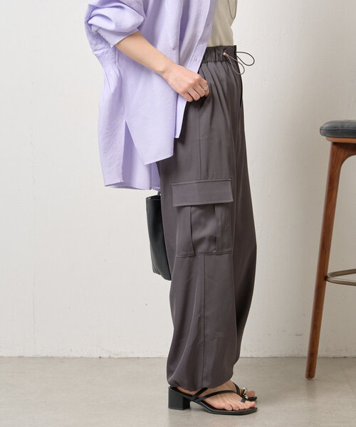 Jena espace merveilleux パンツ トロミパラシュートパンツ