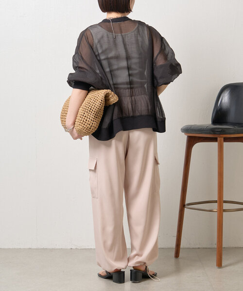 Jena espace merveilleux パンツ トロミパラシュートパンツ