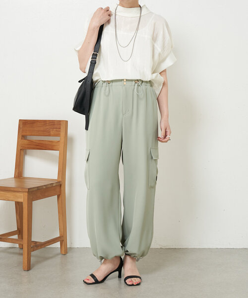jena espace merveilleux◆トロミパラシュートパンツ Jena espace merveilleux パンツ トロミパラシュートパンツ