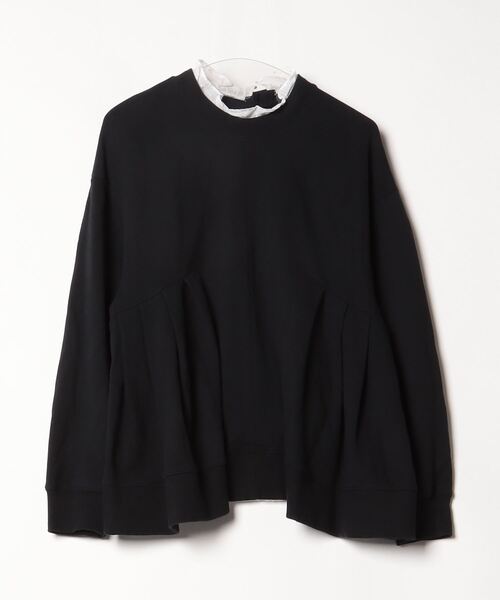 「MUVEIL」 スウェットカットソー - ブラック レディース
