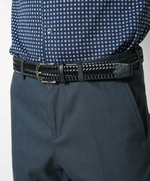 MEN'S BIGI（メンズビギ） ベルト 「DOMODOSSOLA」レザーメッシュ