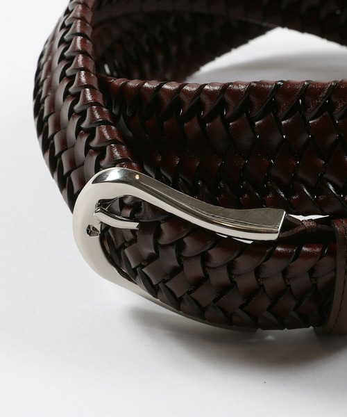 MEN'S BIGI（メンズビギ） ベルト 「DOMODOSSOLA」レザーメッシュ