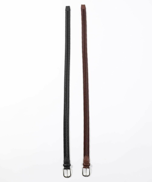 MEN'S BIGI（メンズビギ） ベルト 「DOMODOSSOLA」レザーメッシュ