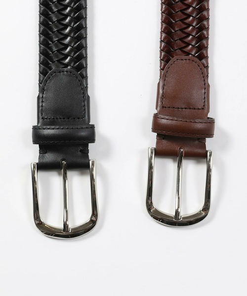 MEN'S BIGI（メンズビギ） ベルト 「DOMODOSSOLA」レザーメッシュ