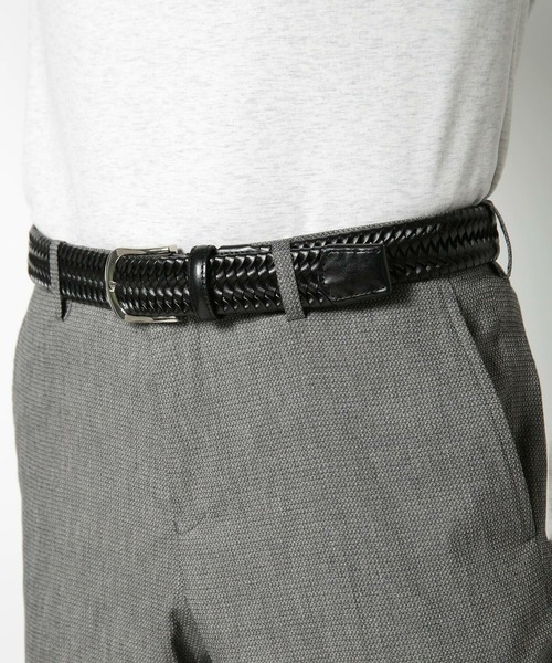 MEN'S BIGI（メンズビギ） ベルト 「DOMODOSSOLA」レザーメッシュ