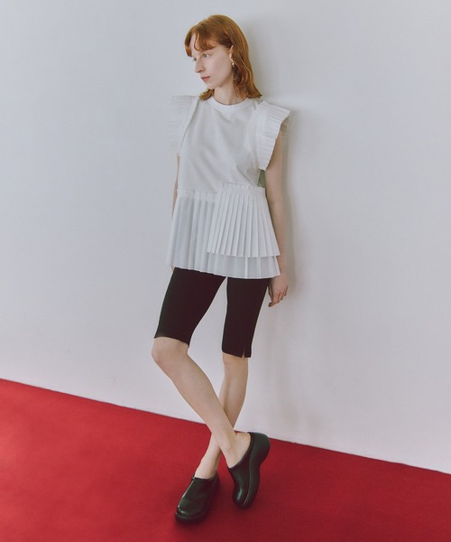 ADAM ET ROPÉ アダムエロペ【接触冷感】ニットカプリパンツ 今季 新品 ADAM ET ROPE' パンツ 「接触冷感」ニットカプリパンツ