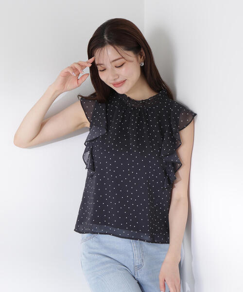 PROPORTION BODY DRESSING ブラウス シャツ ドット柄ブラウス