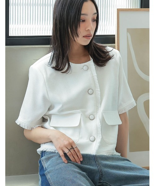 完売品✨極美品【JENNE】Lサイズ 2025トレンド サマーツイードジャケット ジャケット｜JENNE(ジェンヌ)公式通販：パリジェンヌのよう