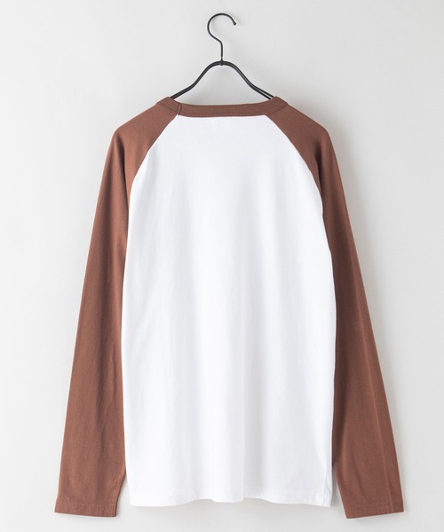 「Champion」 長袖Tシャツ LARGE ブラウン メンズ