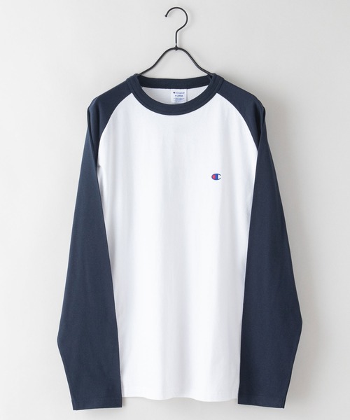 「Champion」 長袖Tシャツ LARGE ブラウン メンズ