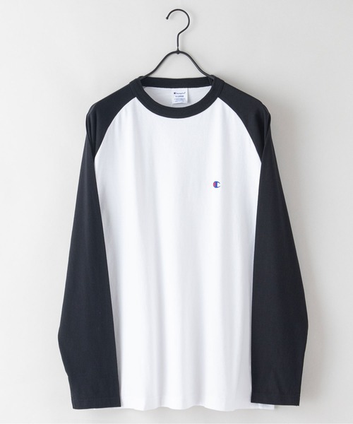 「Champion」 長袖Tシャツ LARGE ブラウン メンズ