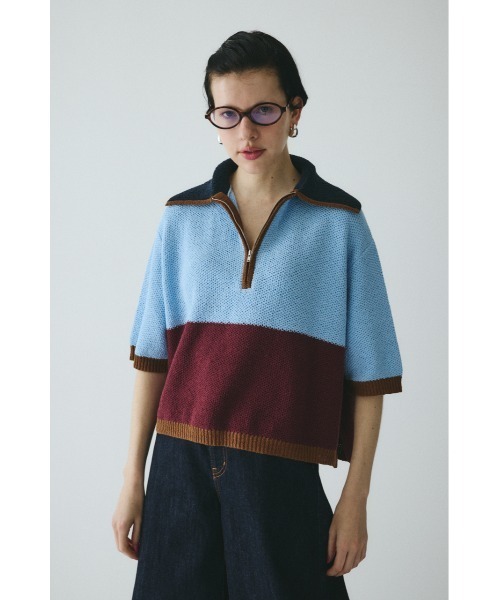 HeRIN.CYE ニット セーター Bi color zip knit pullover バイ