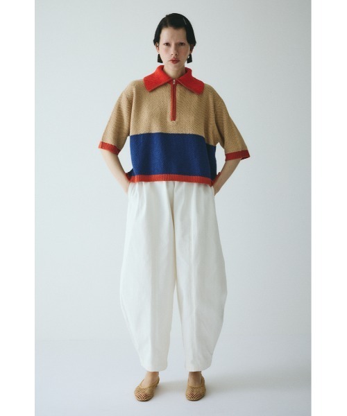 ニット セーター Bi color zip knit  pullover　　バイカラージップニットプルオーバー レディース HeRIN.CYE ニット セーター Bi color zip knit pullover バイ