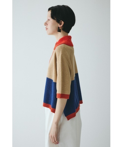 HeRIN.CYE ニット セーター Bi color zip knit pullover バイ