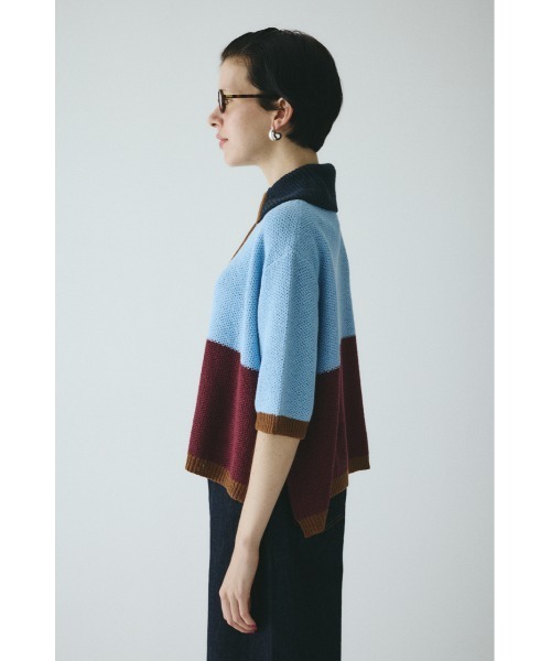 HeRIN.CYE ニット セーター Bi color zip knit pullover バイ