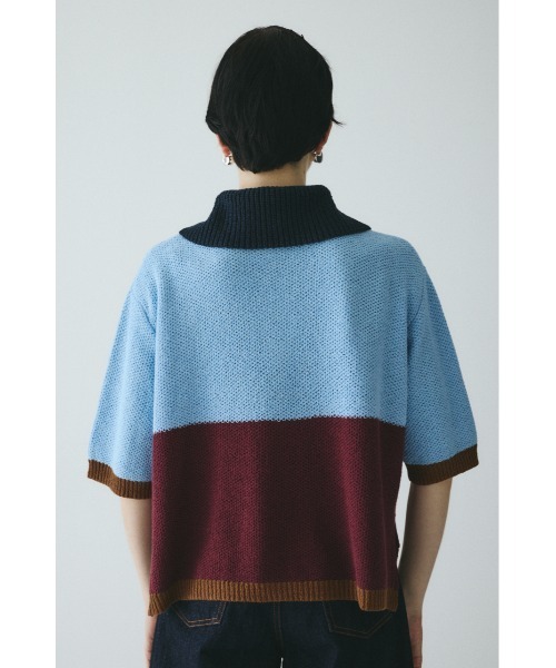ニット セーター Bi color zip knit  pullover　　バイカラージップニットプルオーバー レディース HeRIN.CYE ニット セーター Bi color zip knit pullover バイ
