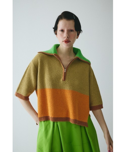 HeRIN.CYE ニット セーター Bi color zip knit pullover バイ