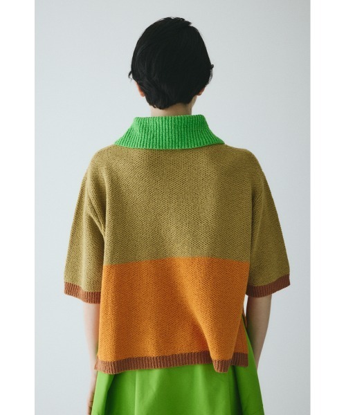 にく HeRIN.CYE | Bi color zip knit pullover (ニット ) |SHEL'TTER