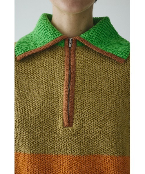 HeRIN.CYE ニット セーター Bi color zip knit pullover バイ