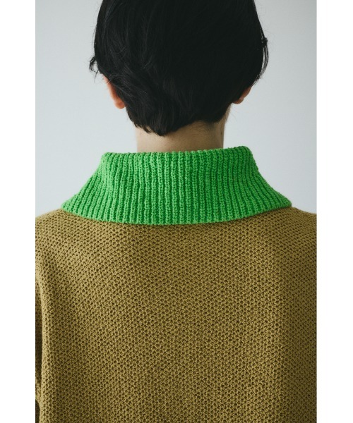 ニット セーター Bi color zip knit  pullover　　バイカラージップニットプルオーバー レディース HeRIN.CYE ニット セーター Bi color zip knit pullover バイ