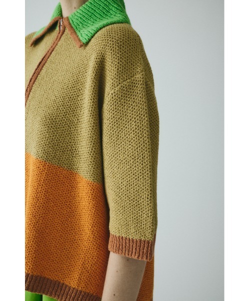 HeRIN.CYE ニット セーター Bi color zip knit pullover バイ