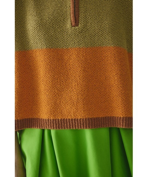 HeRIN.CYE ニット セーター Bi color zip knit pullover バイ