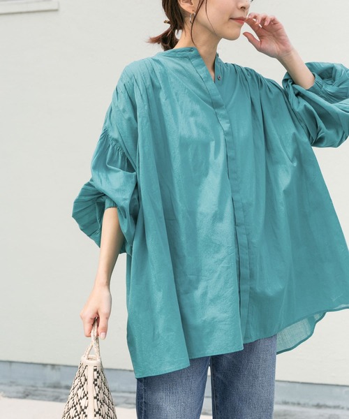 「URBAN RESEARCH DOORS」 長袖ブラウス MEDIUM ネイビー レディース URBAN RESEARCH DOORS 「URBAN DOORS」 長袖ブラウス MEDIUM