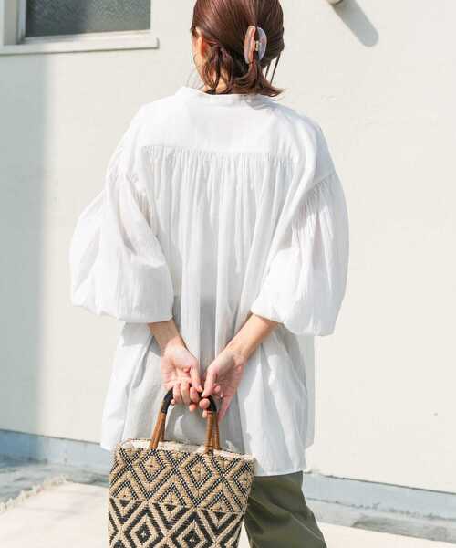「URBAN RESEARCH DOORS」 長袖ブラウス MEDIUM ネイビー レディース URBAN RESEARCH DOORS 「URBAN DOORS」 長袖ブラウス MEDIUM