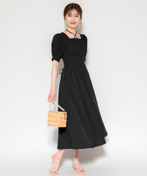 AND COUTURE（アンドクチュール） 半袖ワンピース MEDIUM ブラック