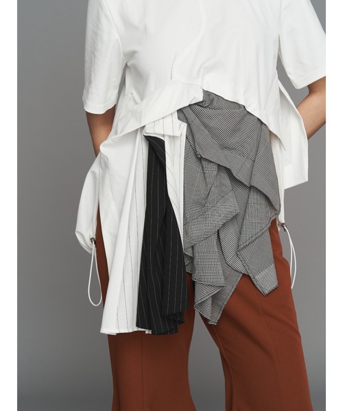 UN3D.（アンスリード） tシャツ PATTERN MIX T-SH「セットアップ着用