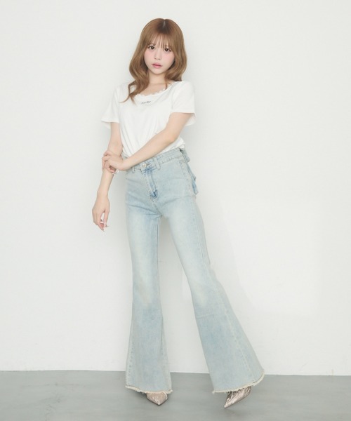 TITTY＆CO. ジーンズ デニム デニムパンツ バックリボンデニム