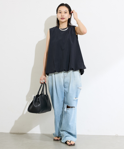 ブラウス シャツ バルーンヘムノースリシャツ レディース JOURNAL STANDARD ブラウス シャツ バルーンヘムノースリーブ