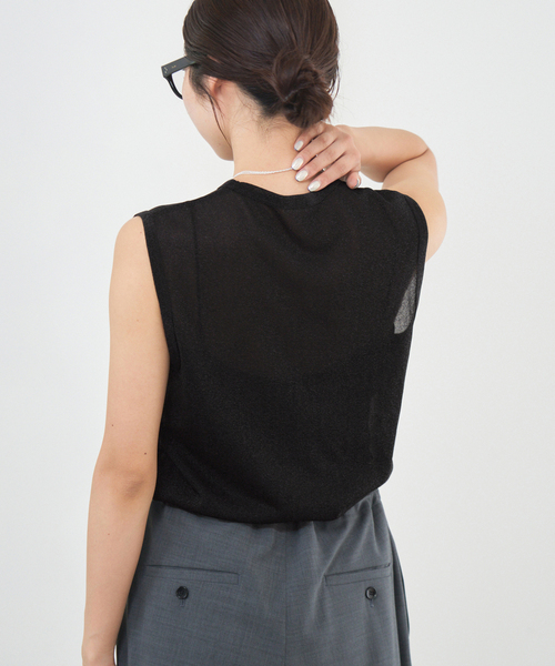 IENA（イエナ） tシャツ ラメ ノースリーブ レディース : ZOZOTOWN