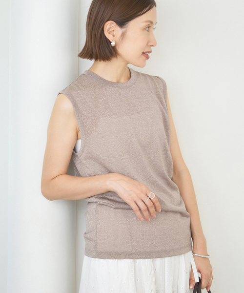 IENA tシャツ ラメ ノースリーブ レディース : ZOZOTOWN Yahoo