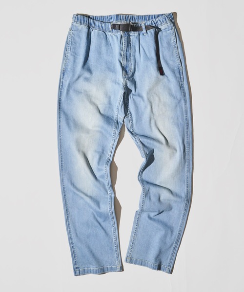 「Gramicci」 加工デニムパンツ LARGE サックスブルー メンズ