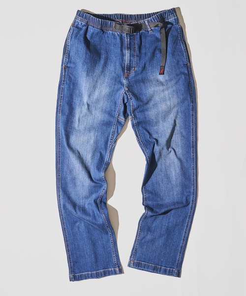 「Gramicci」 加工デニムパンツ LARGE サックスブルー メンズ