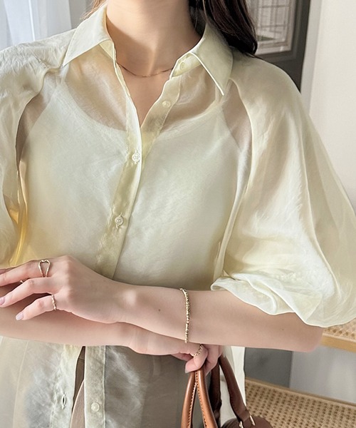 「classicalelf」 7分袖ブラウス LARGE ブラック レディース