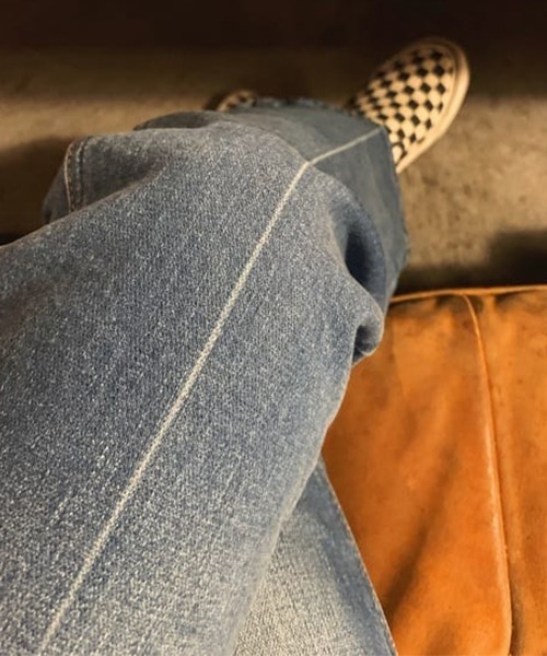 [RODEO CROWNS WIDE BOWL] Denim брюки [Wrangler сотрудничество ] MEDIUM свет Pink Lady -s