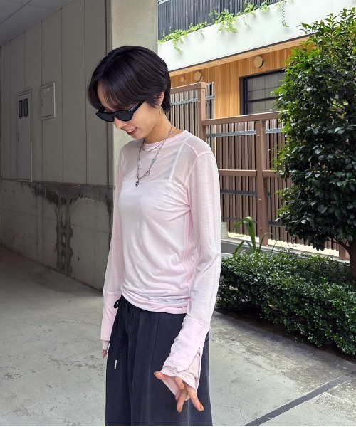 Ameri（アメリ） tシャツ 「ZOZOTOWN限定」TURN OVER DETAIL TOP