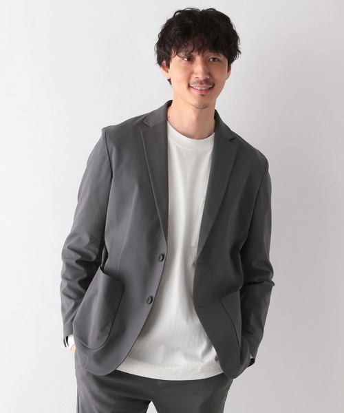 「GLOBAL WORK」 テーラードジャケット SMALL チャコールグレー メンズ_画像4
