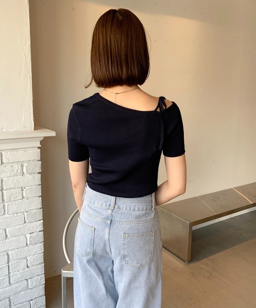 「SHEPP」 加工デニムパンツ L サックスブルー レディース