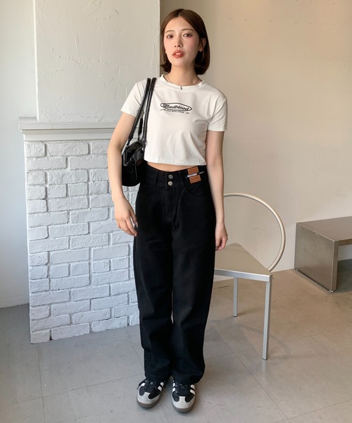 「SHEPP」 加工デニムパンツ L サックスブルー レディース