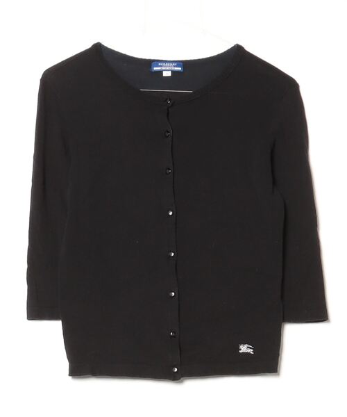 BURBERRY BLUE LABEL 「BURBERRY LABEL」 7分袖ニットカーディガン 38  