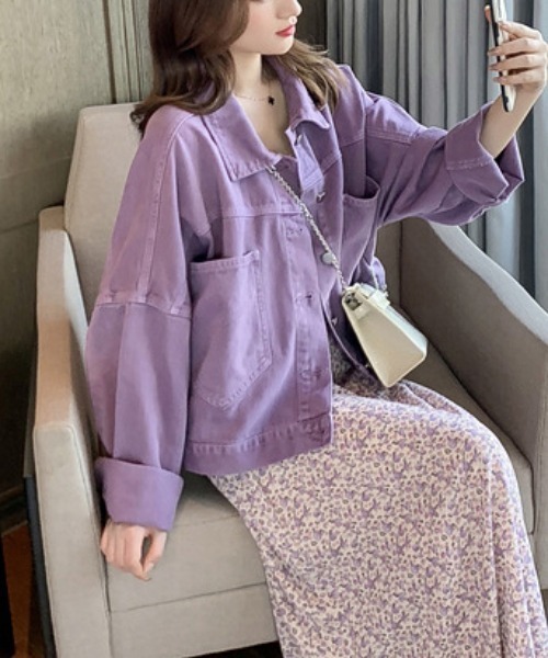 shyam inspiration デニムジャケット gジャン ショート丈 ドロップ