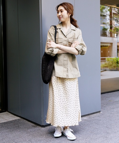 Spick&Span / ロングスカート/38/レーヨン/ベージュ/無地/25-060-200-3020-1-0 Spick＆Span（スピック アンド スパン） 「Spick & Span」 ロング