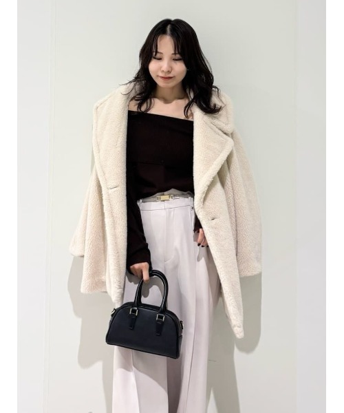 FRAY I.D（フレイ・アイディー） tシャツ ワイドカラーオフショルダー