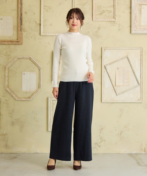 Rose Tiara（ローズティアラ） パンツ ツイード調ワイドパンツ