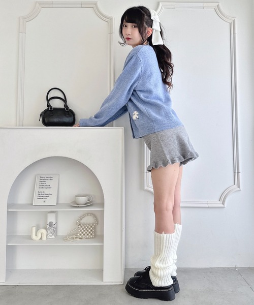 Loueme パンツ 裾フリルニットショートパンツ レディース : ZOZOTOWN