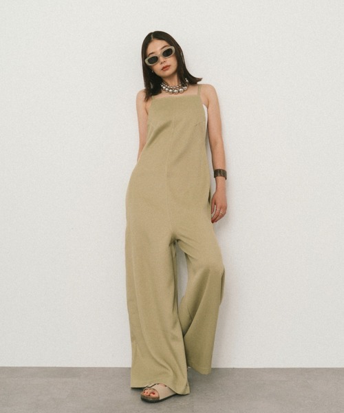 HANNE オールインワン FREE カーキ レディース : ZOZOTOWN Yahoo!店